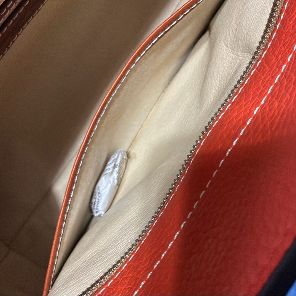 NWT Dooney & Bourke Cambridge Pebble Leather Shopper, Color Persimmon - Picture 8 of 10